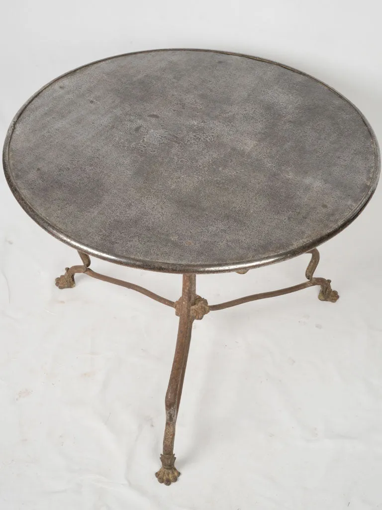 19th-Century Iron Round Garden Table from Arras 33½"