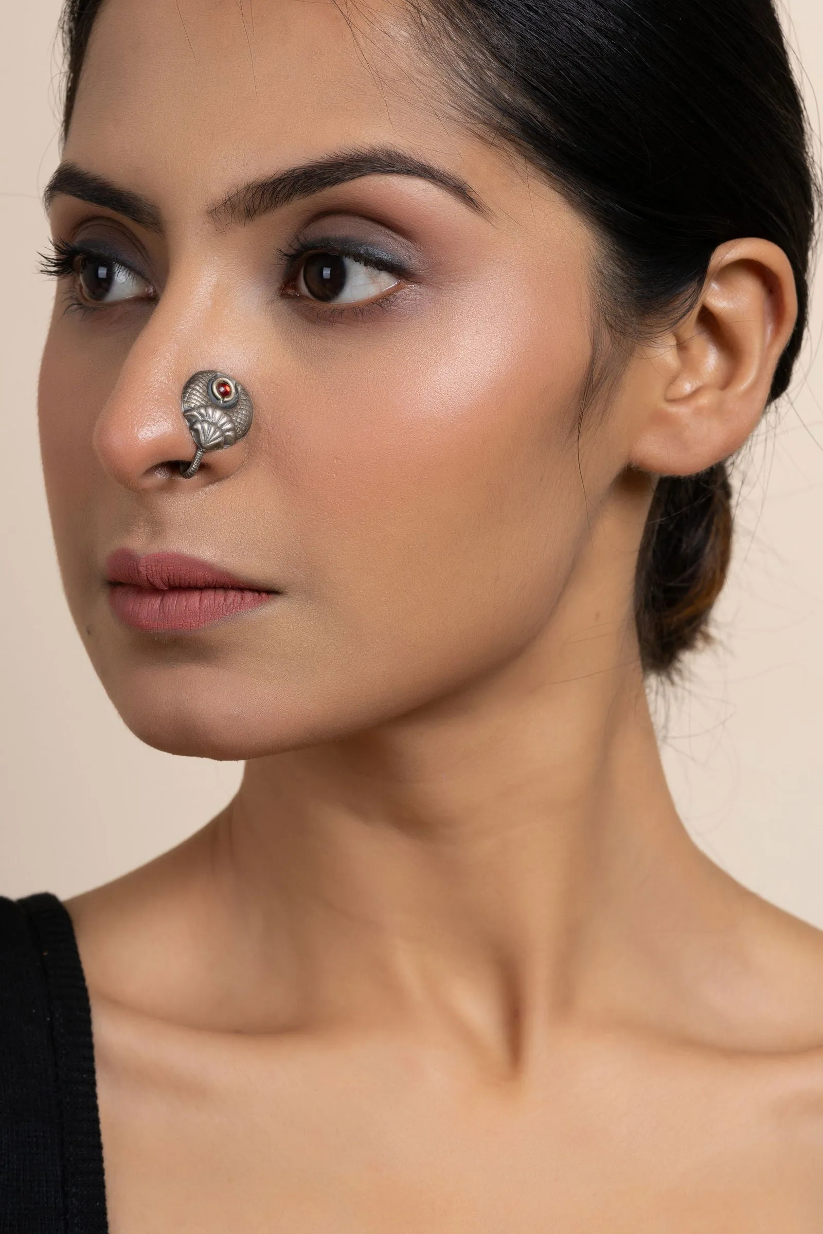 925 Pure Silver Jumbo Clip-On Nose Pin, Non-Piercing, Elegant Design for All Occasions