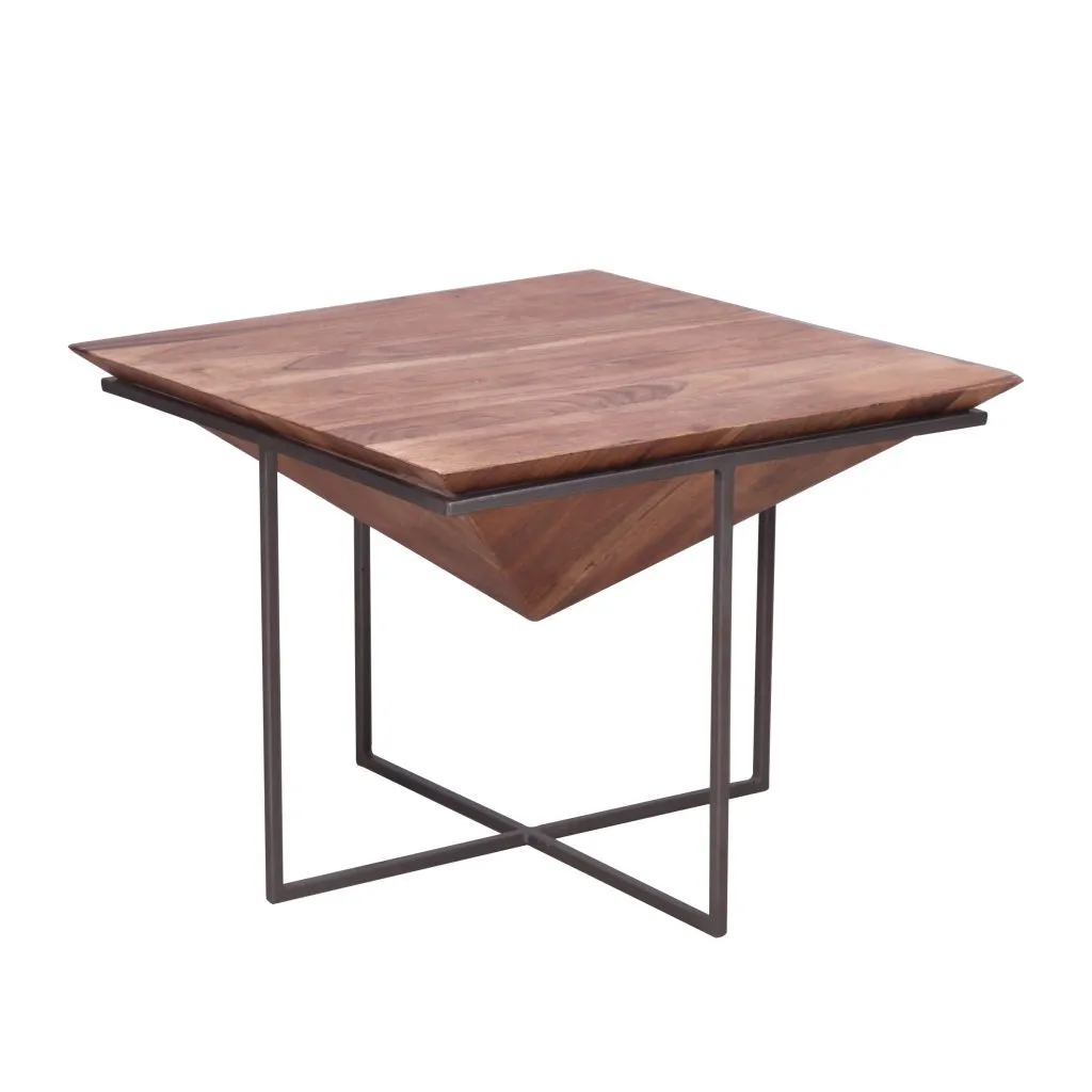 A&B Home Wood and Iron Occasional Table