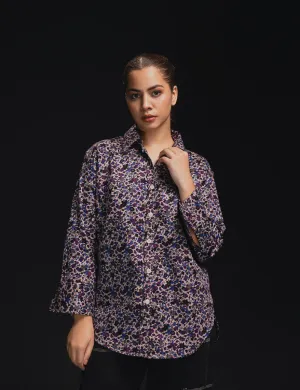 Abstract Floral Printed Shir