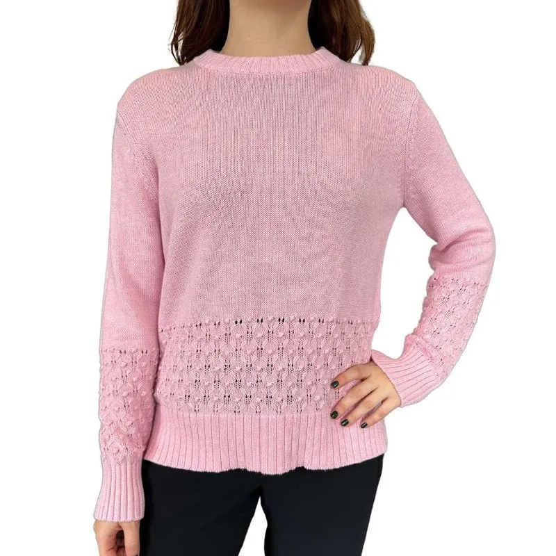 Alashan Cashmere Rosebud Sweater - Bermuda Pink