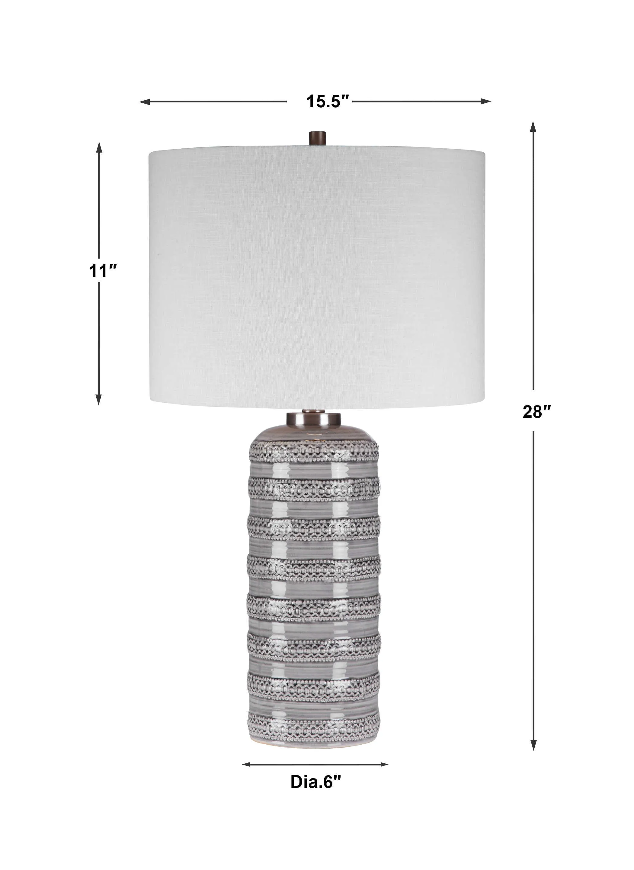 Alenon Light Gray Table Lamp