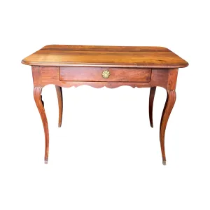 Antique French Provincial Cherry Petite Desk or Side Table with Hoof Feet