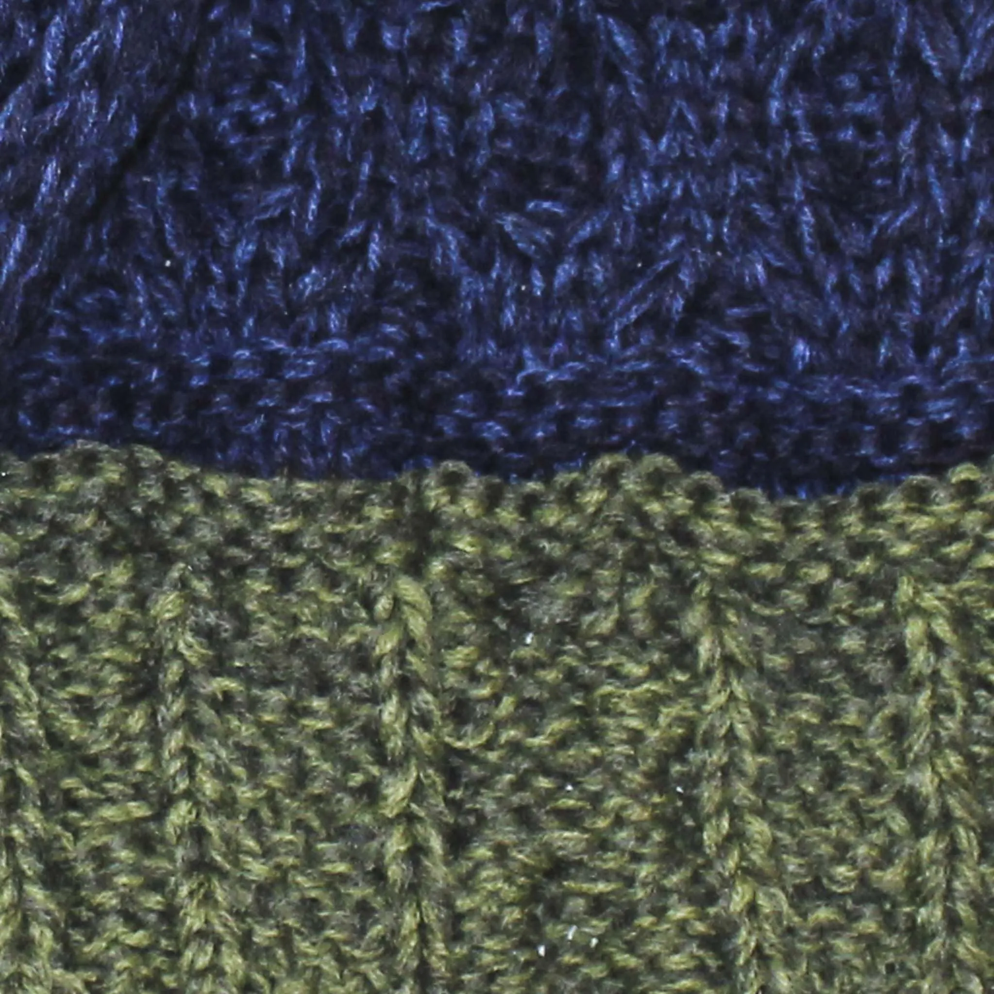 Aran Cable Knit Colour Block Scarf