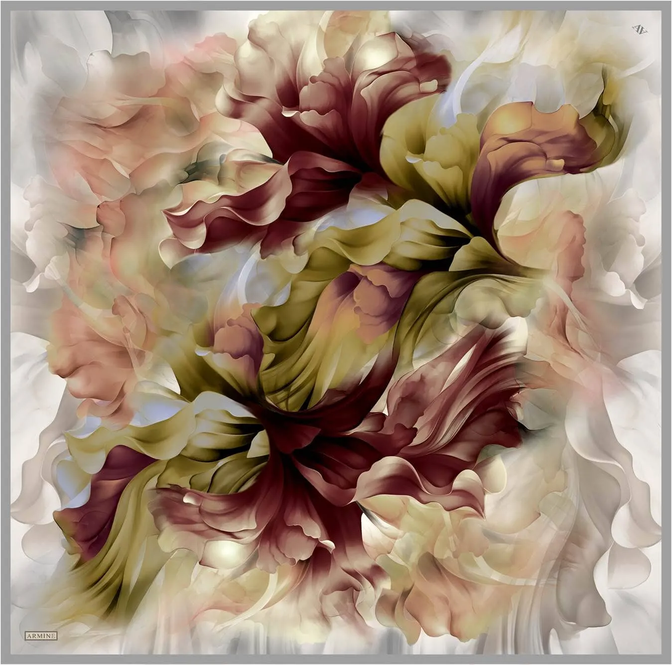 Armine Whispering Petals Silk Scarf #35