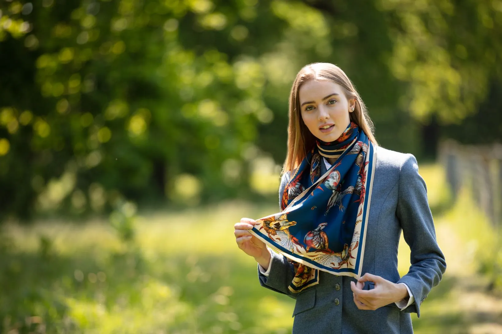 Best In Show Petrol Classic Silk Scarf