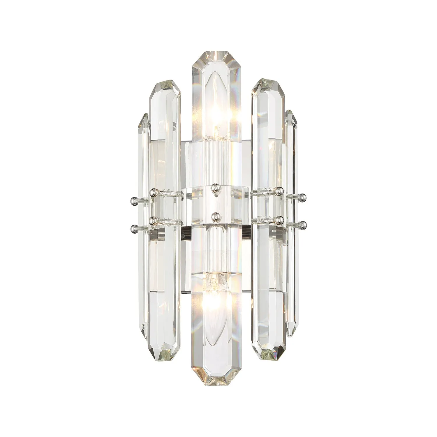 Bolton 2 Light Polished Nickel Sconce