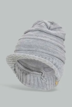 Boys Grey Knitted Cap