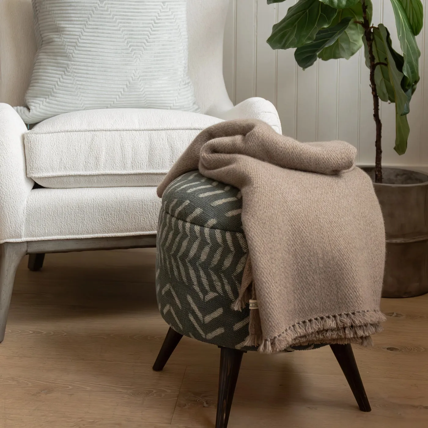 Brown Sugar Handwoven Cashmere Throw