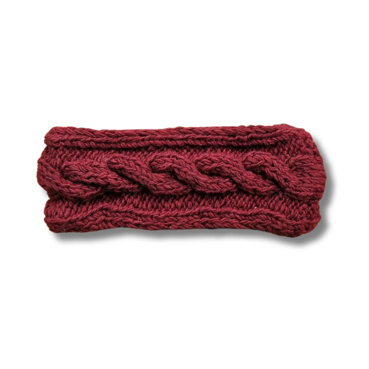 cable knit wool headband