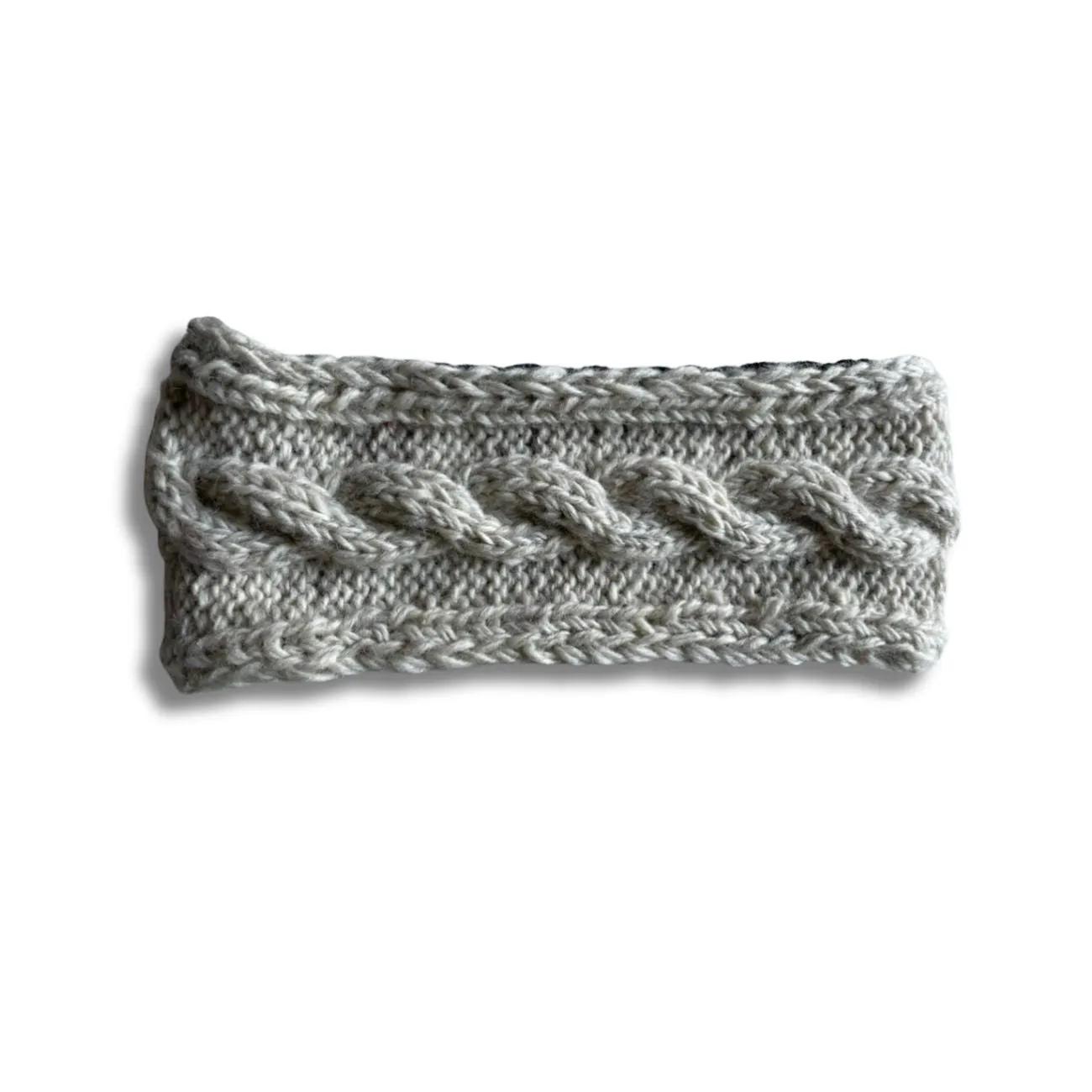 cable knit wool headband