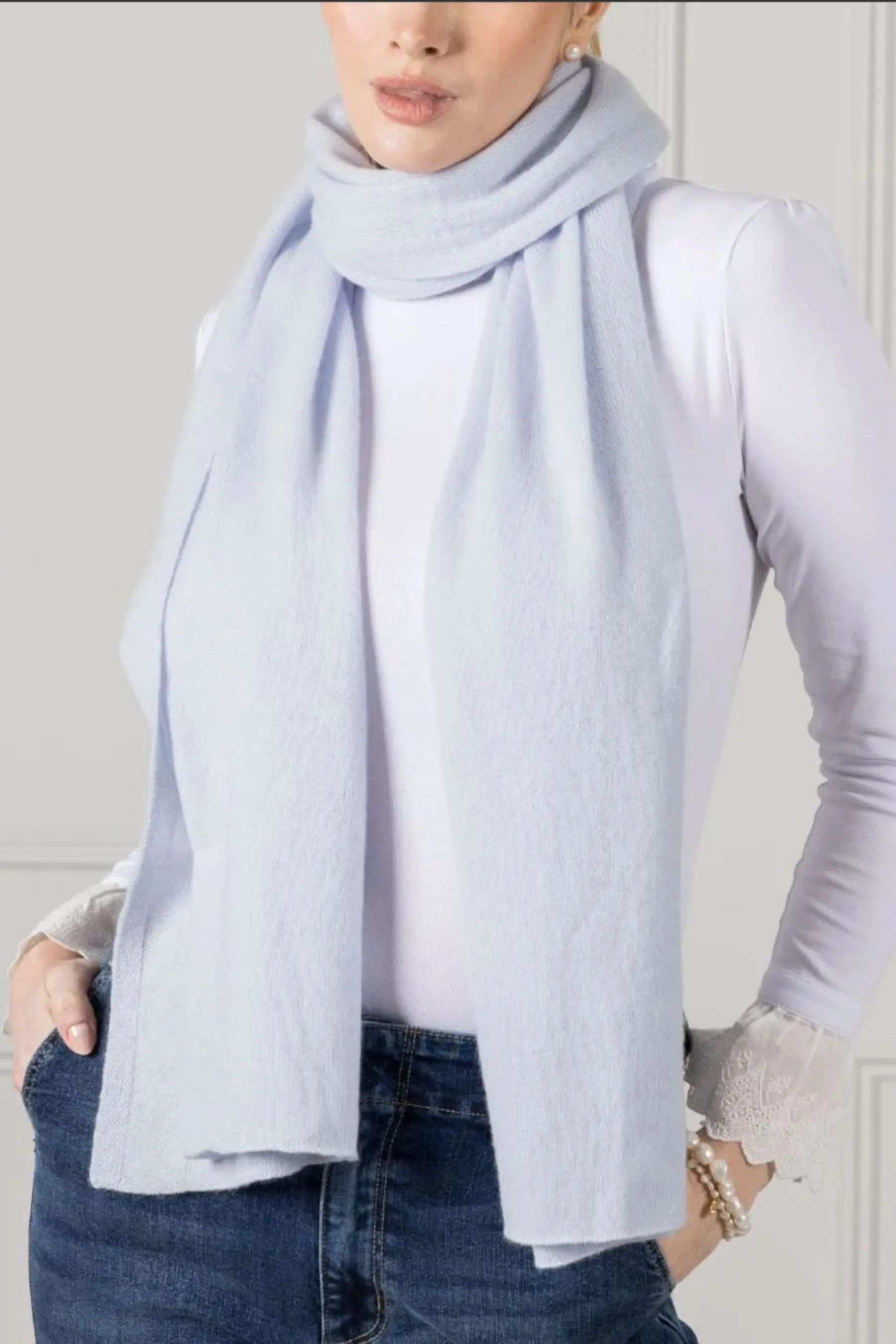 Cashmere Scarf | Pale Blue