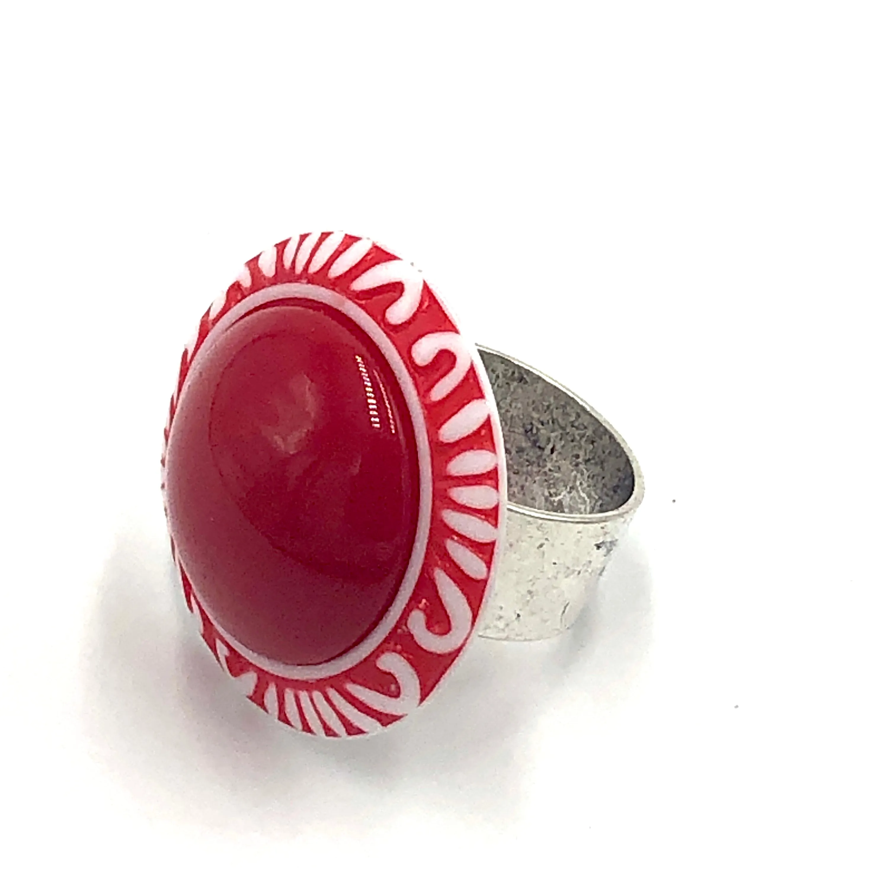 Cherry Leaf Cocktail Ring