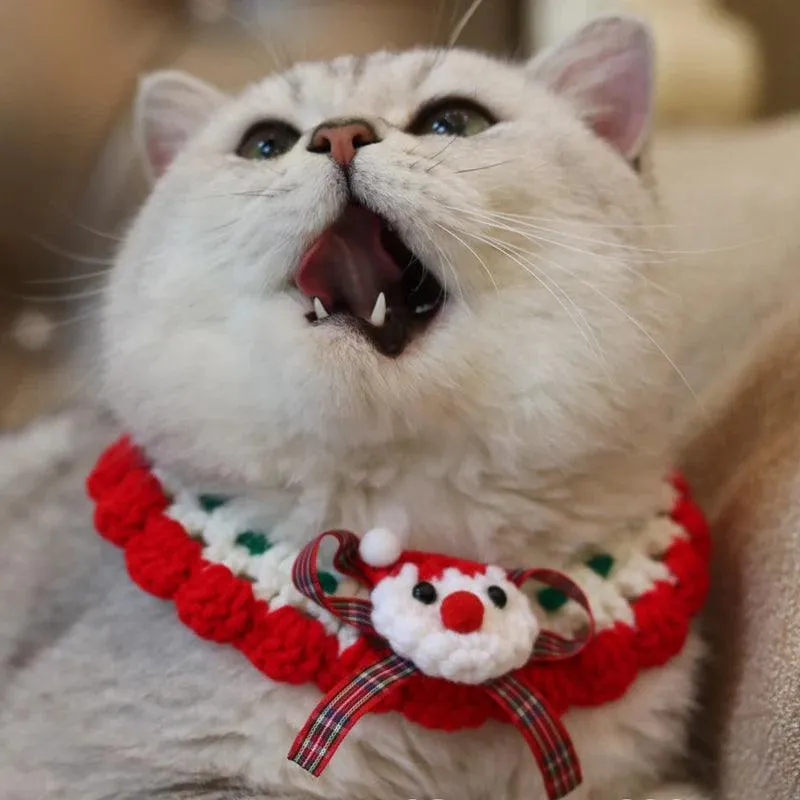 Christmas Bow Collar Bibs