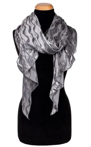 Classic Scarf - Burnout Velvet in Bering Sea - Sold Out!