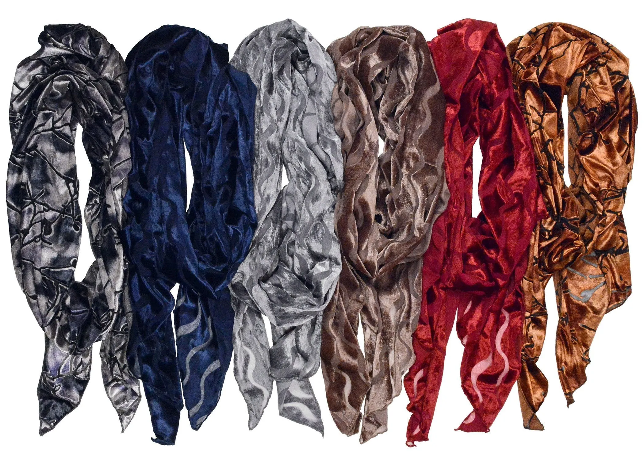 Classic Scarf - Burnout Velvet in Red Sea - Sold Out!