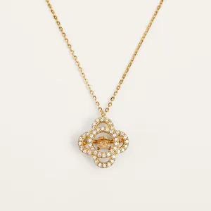 Dancing Petal Gold Pendant Necklace