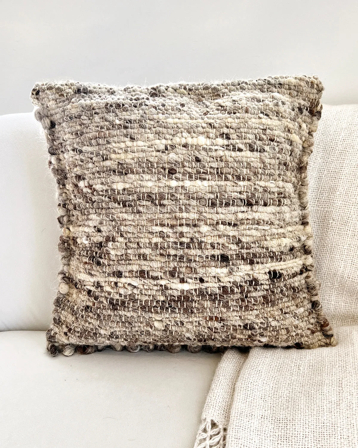 Fatima Bobble Throw Pillow in Gray