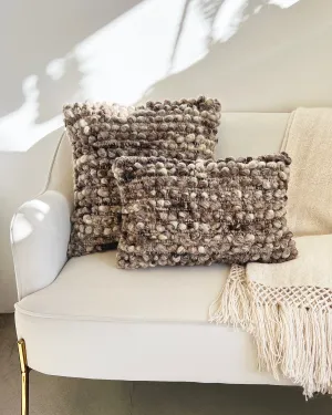 Fatima Bobble Throw Pillow in Gray