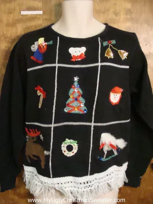 Festive Patchwork Design Ugly Christmas Jumper