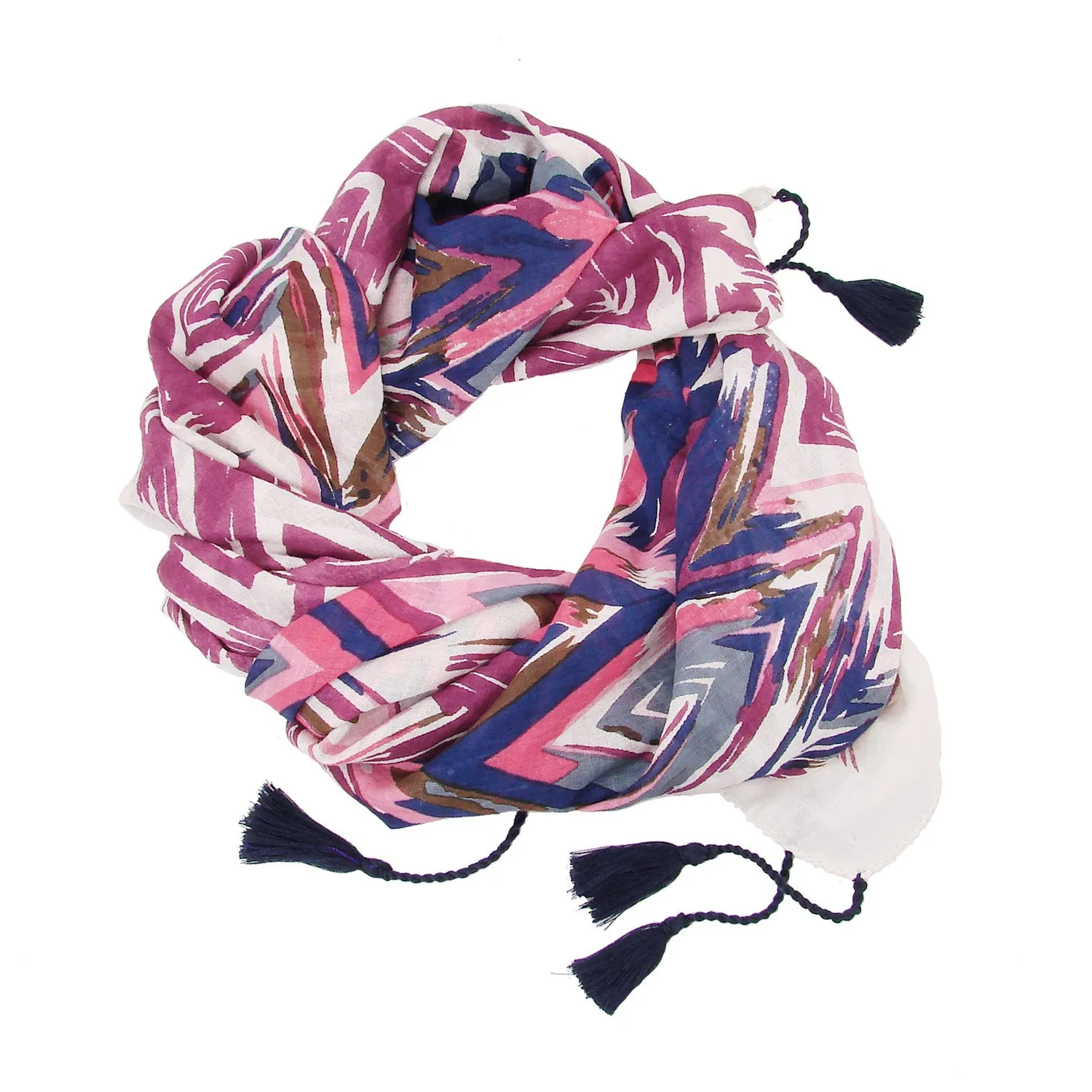 Flamestitch Scarf Pink WorldFinds