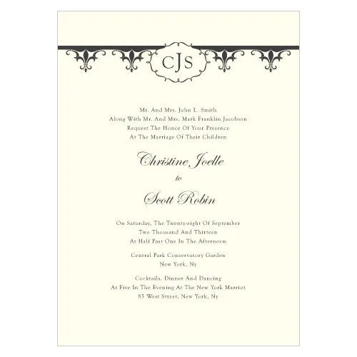 Fleur De Lis Invitation