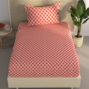 Flint Geometric Bedsheet - Red