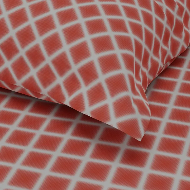 Flint Geometric Bedsheet - Red