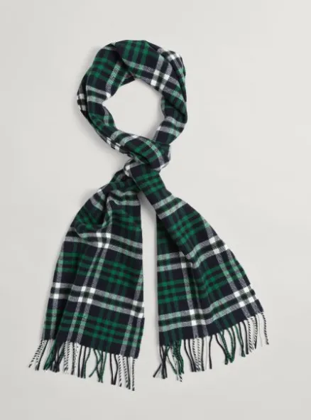 GANT - Check Twill Scarf, Lavish Green