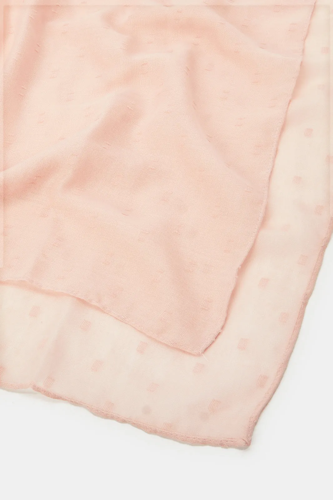 Girls Pink Solid Color Scarf