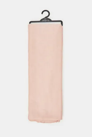 Girls Pink Solid Color Scarf