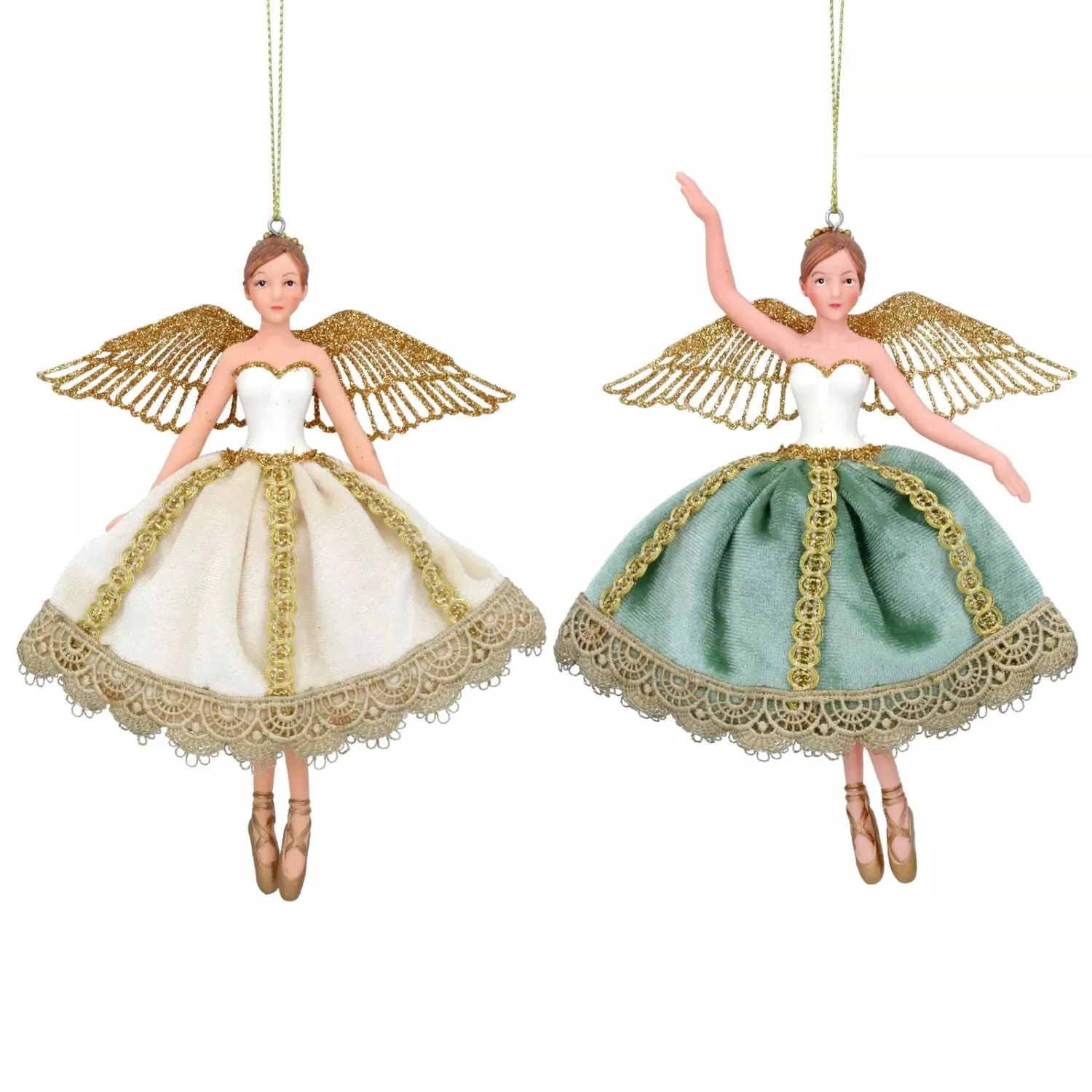 Gisela Graham Fairy Ballerina Hanging Decoration (Choice of 2)