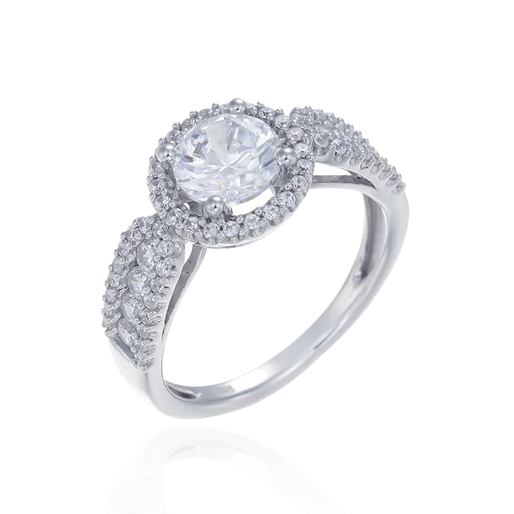 Graceful Royal Design Halo Ring