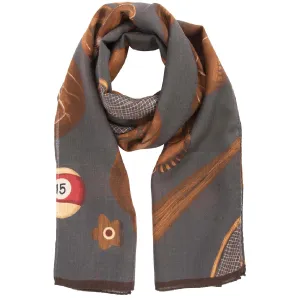 Grey Pure Italian Wool Gentleman's Games Scarf