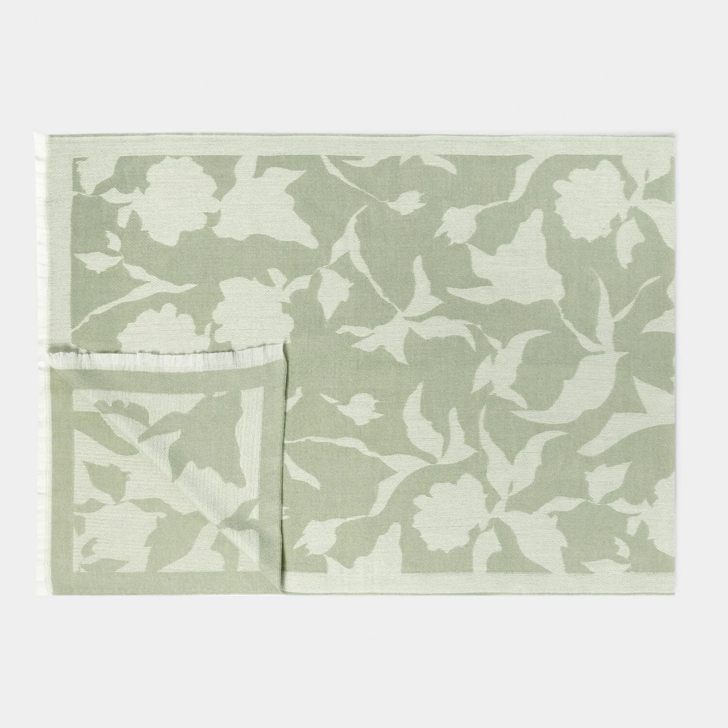 Katie Loxton 190cm Sage Abstract Floral Printed Blanket Scarf