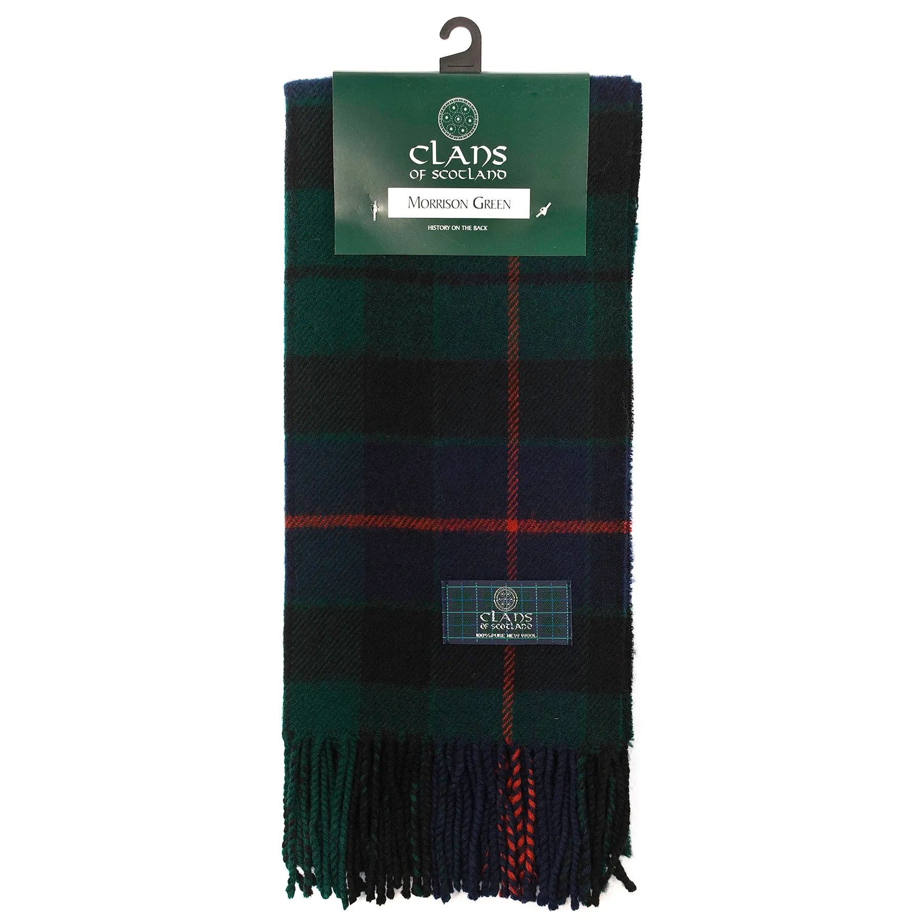 Lambswool Scottish Tartan Clan Scarf Morrison Green