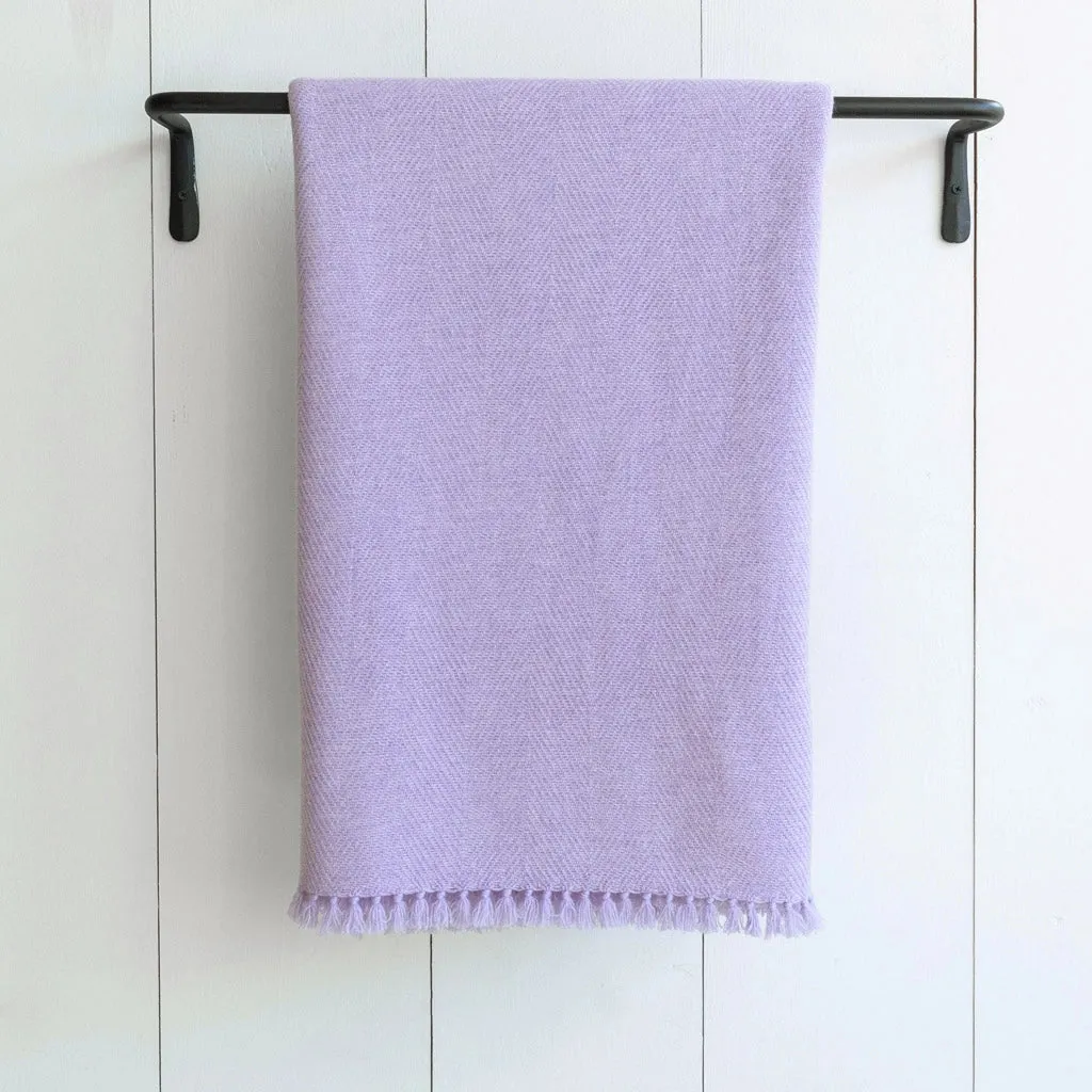 Lavender Handwoven Cashmere Throw