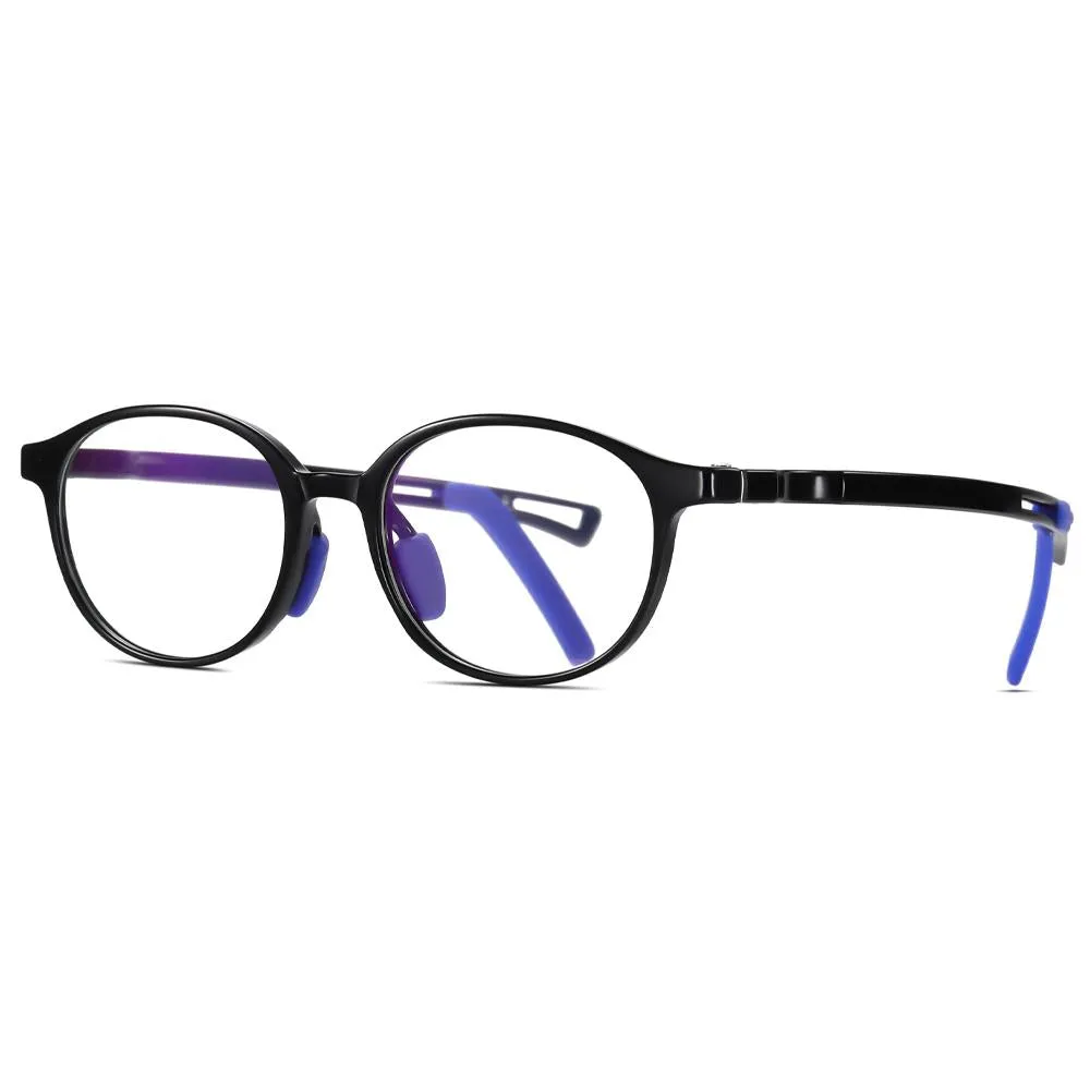 Lively - (Age 5-13)Children Non-slip Blue Light Blocking Glasses-Black