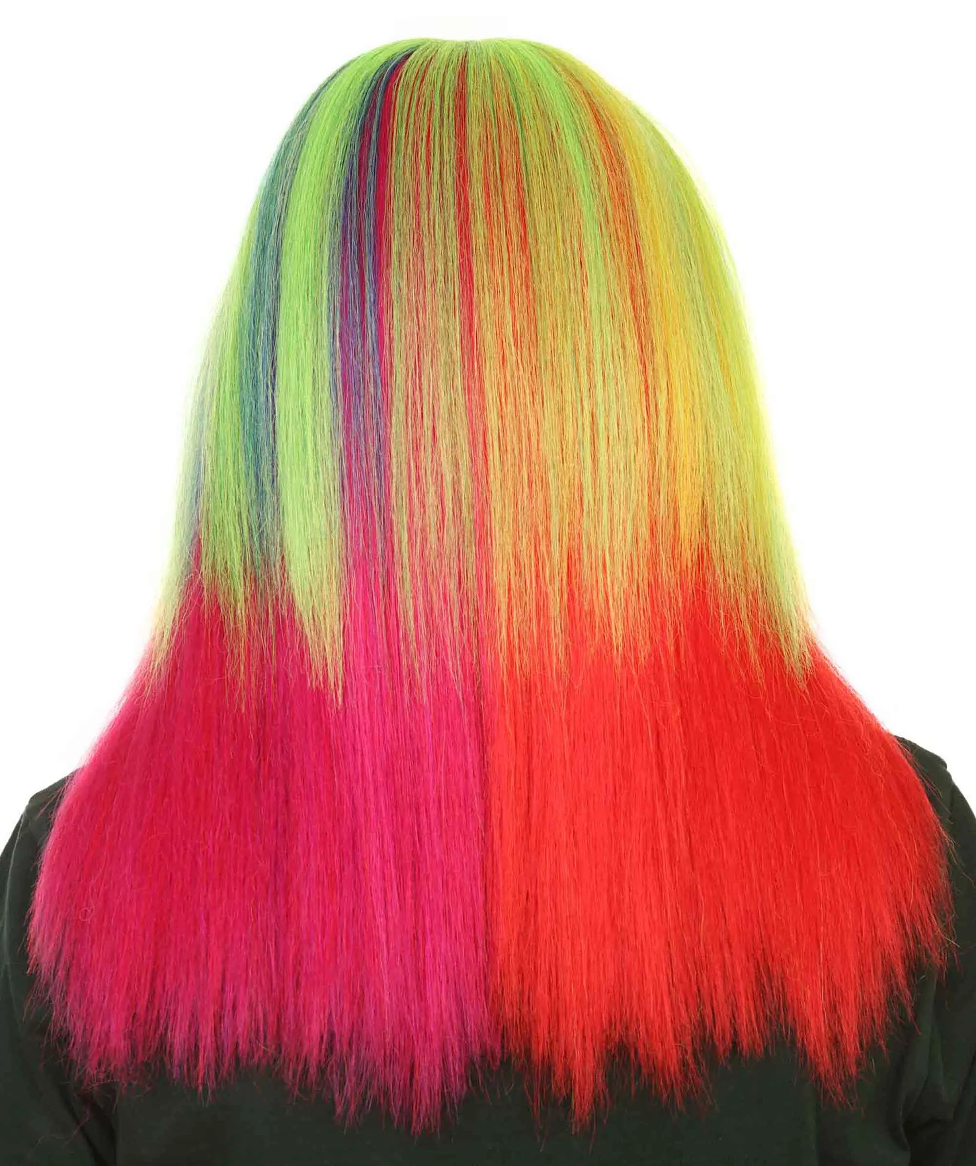 Long Length Rainbow Rapper Lace Front T-Part Wig, 21" Inch Multi Color Hair | HPO