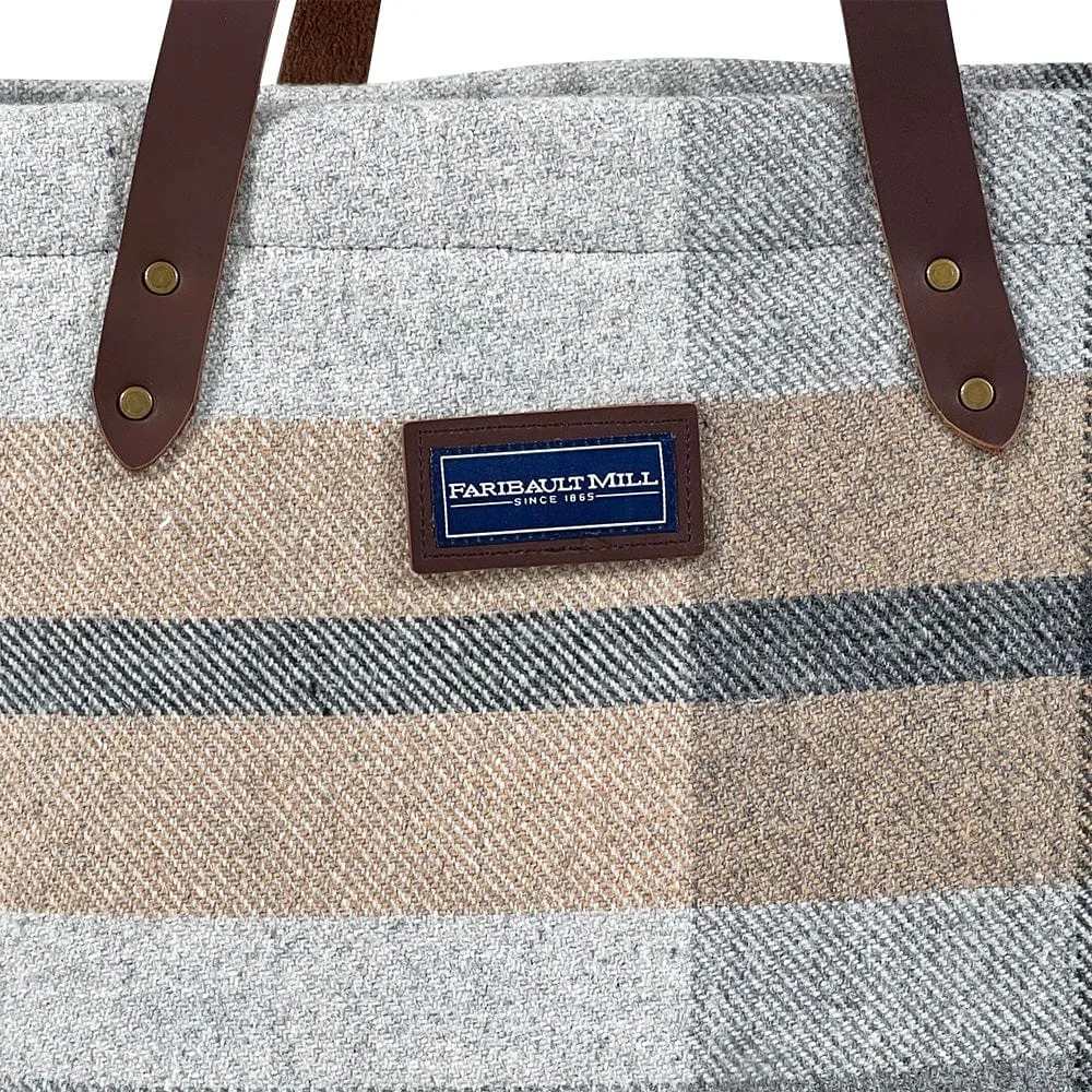 Lowertown Northfield Plaid Wool Tote