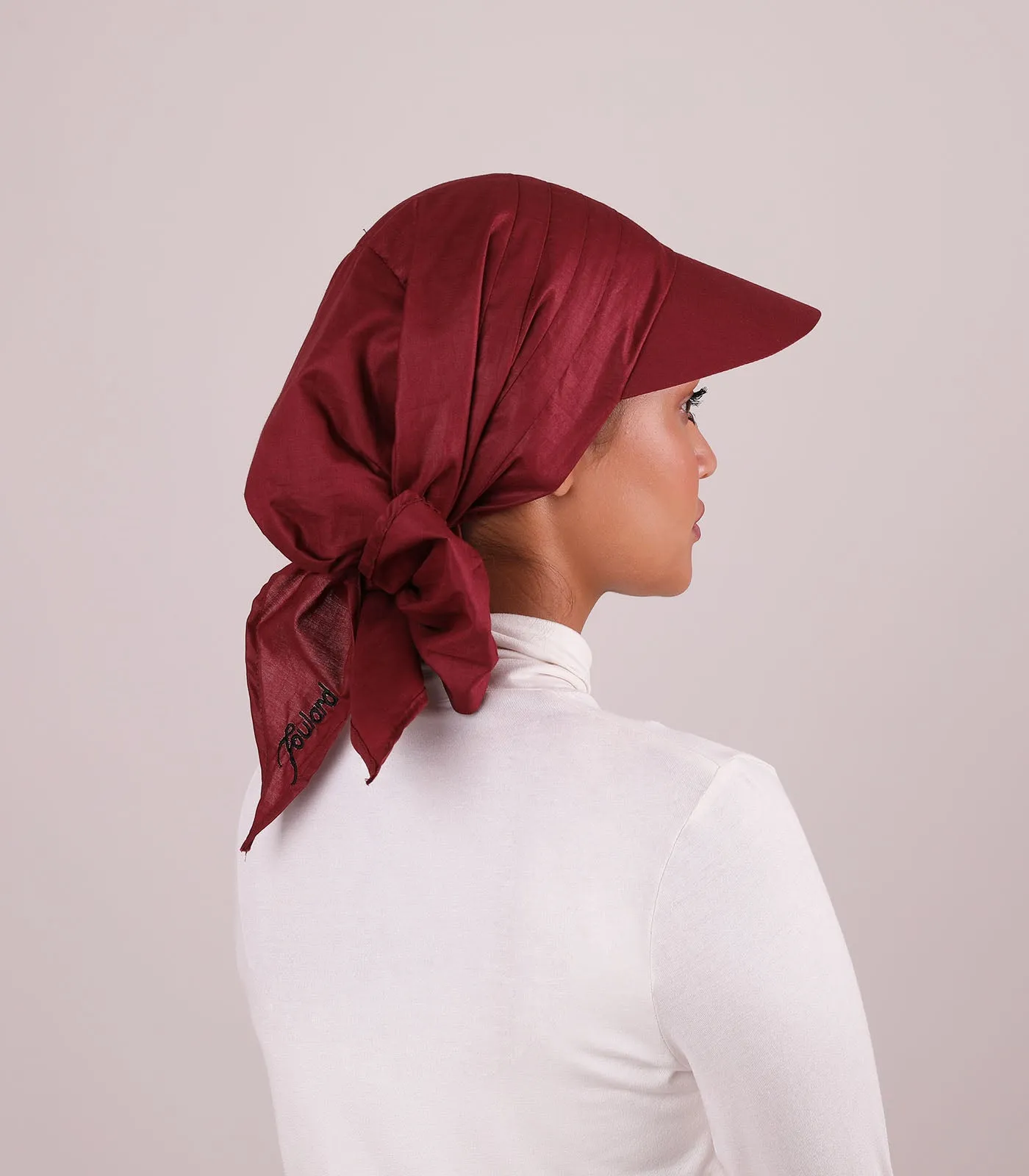 Maroon Red Turban Cap "Sania Maroon Red"