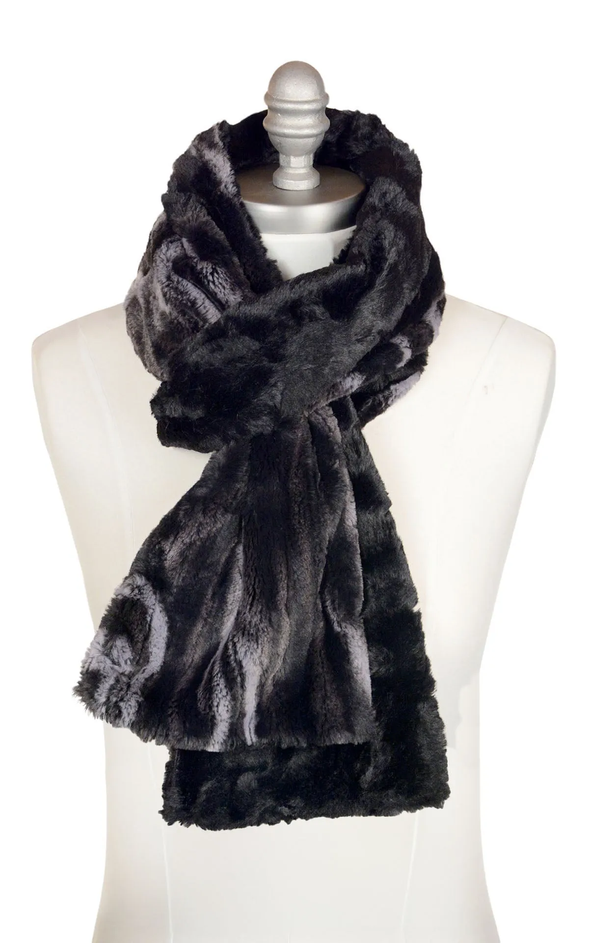 Men's Two-Tone Classic Scarf in Marble Dune Faux Furs