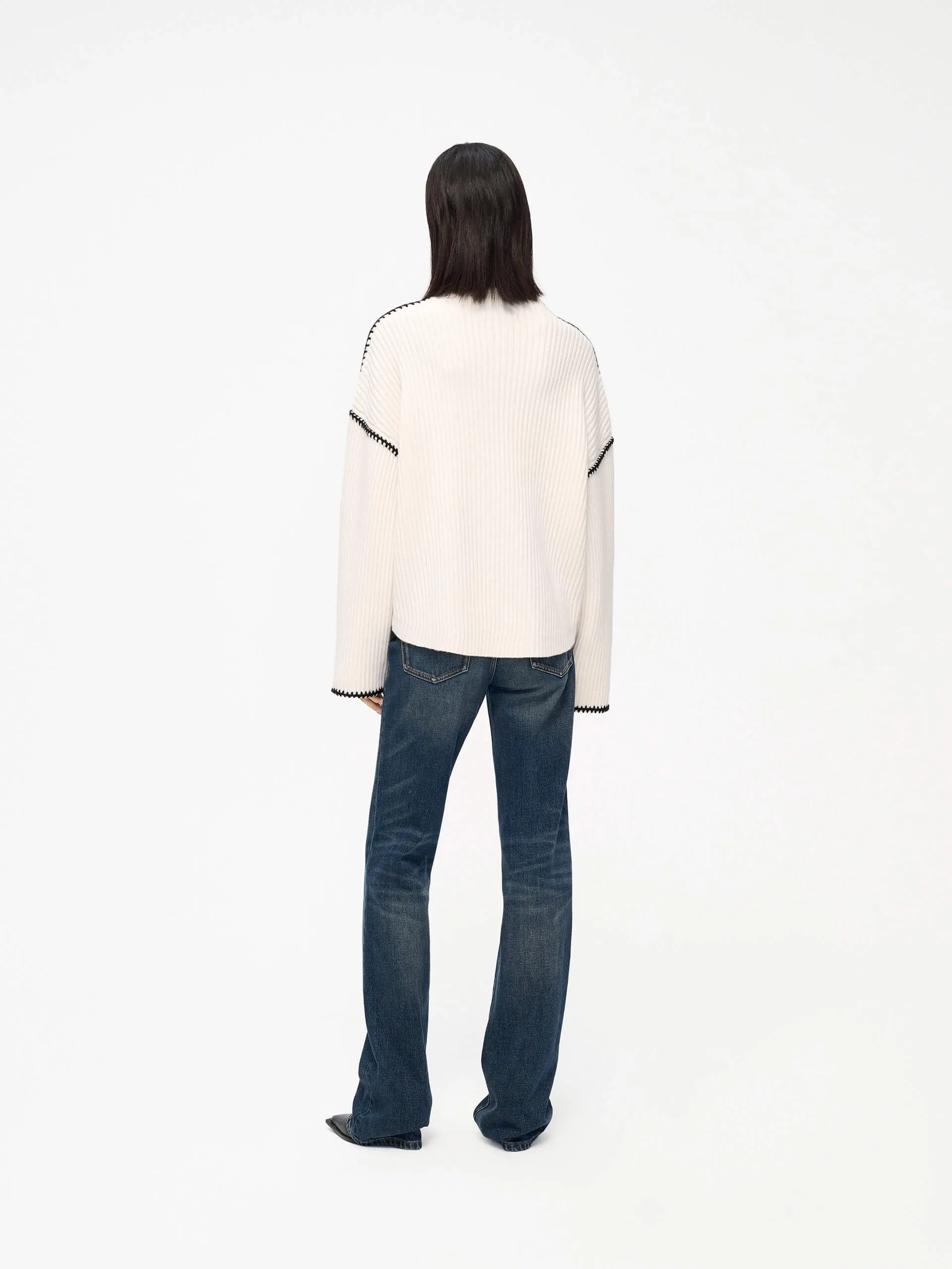 Merino Wool Contrast Sweater