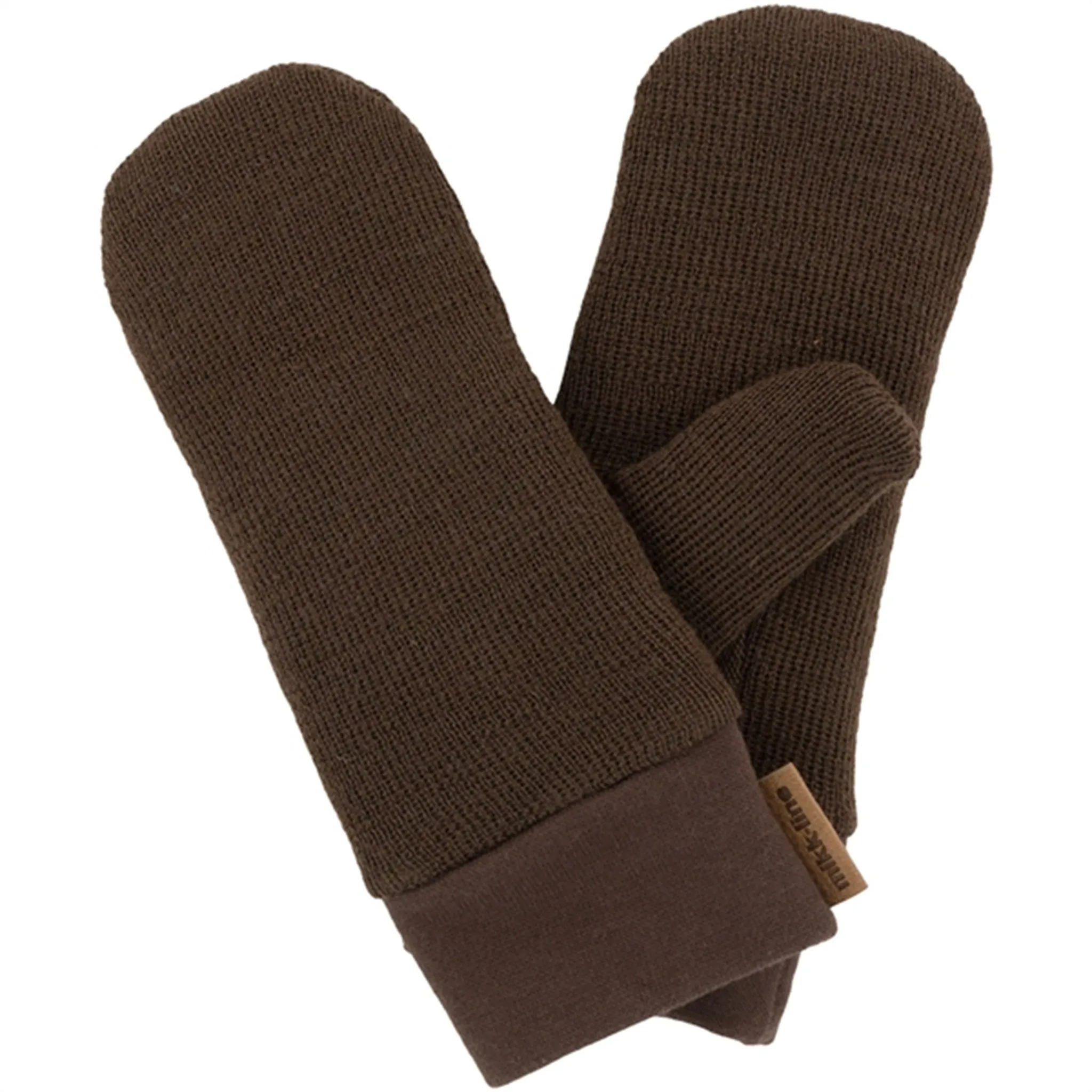 Mikk-Line Knitted Mittens Slate Black