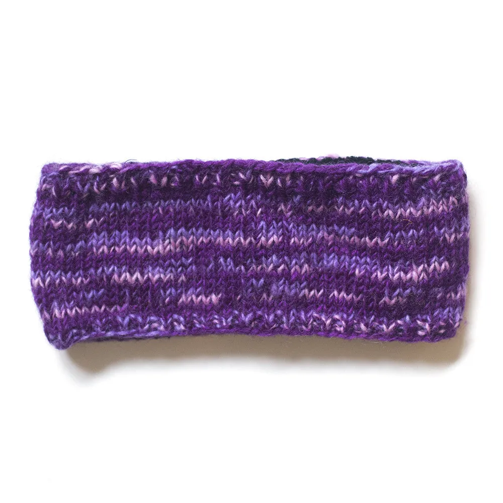 mix knit wool headband