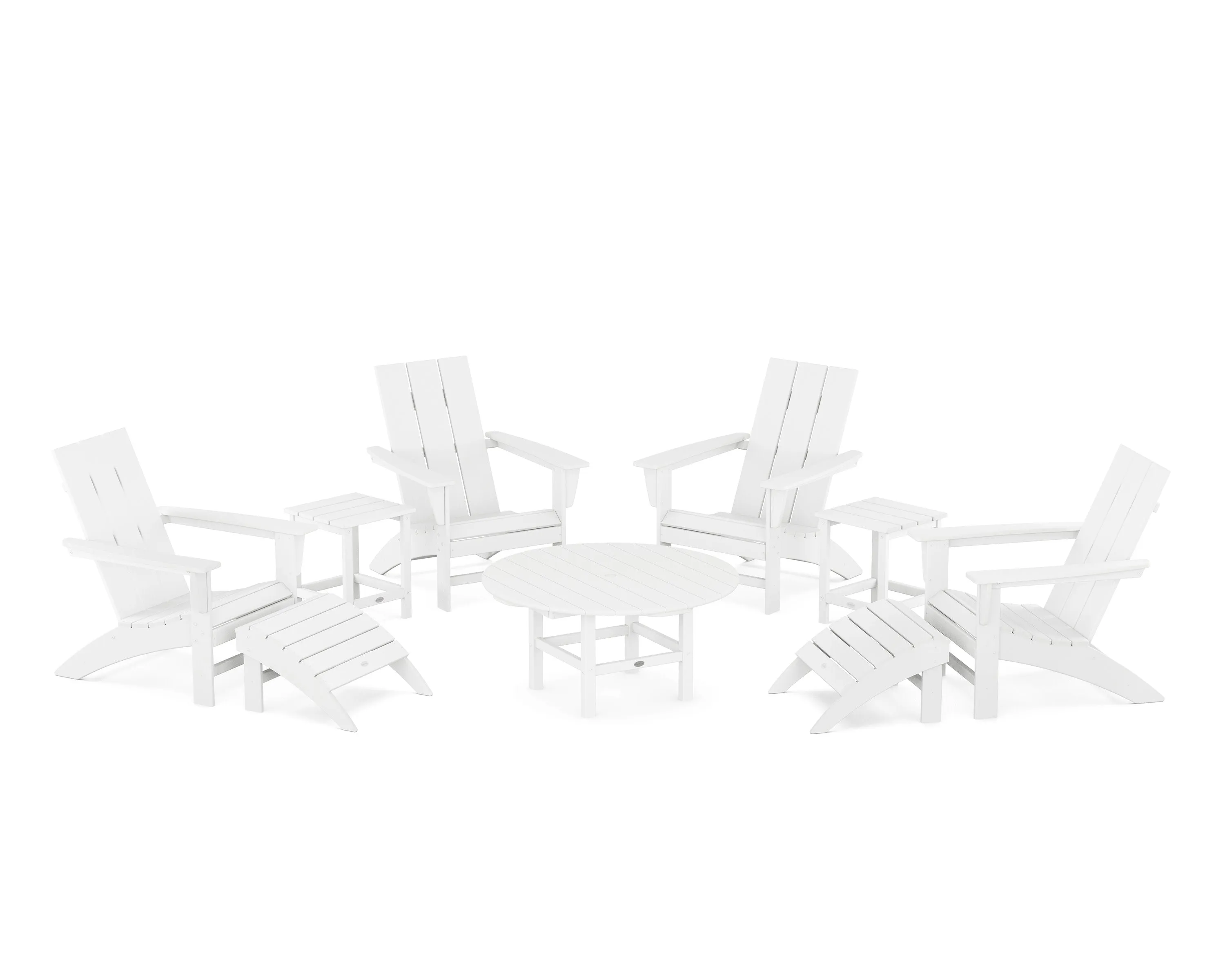 Modern Adirondack Chair 9-Piece Conversation Set