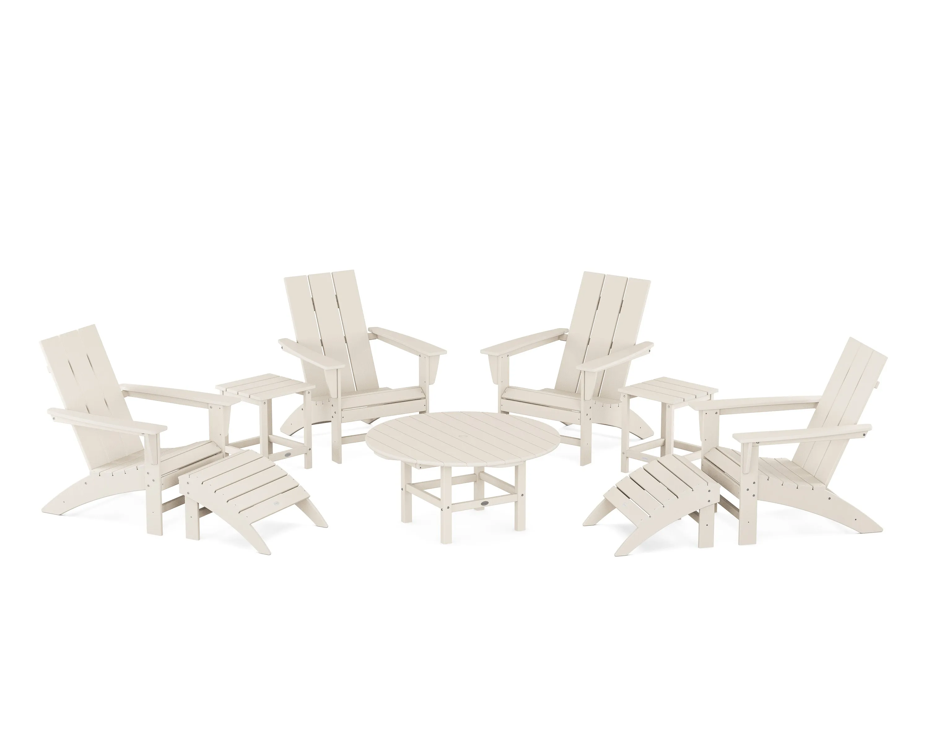 Modern Adirondack Chair 9-Piece Conversation Set