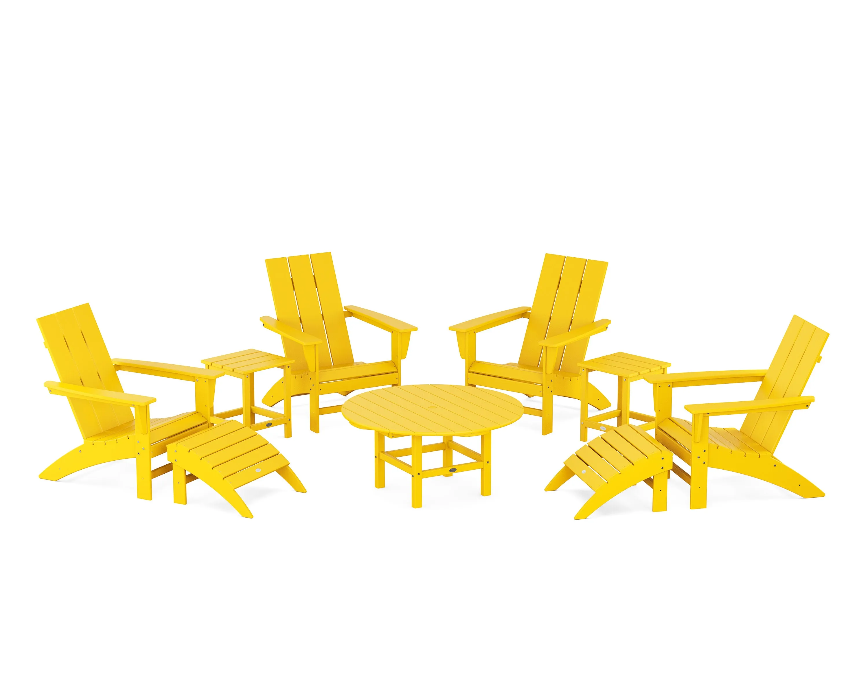 Modern Adirondack Chair 9-Piece Conversation Set