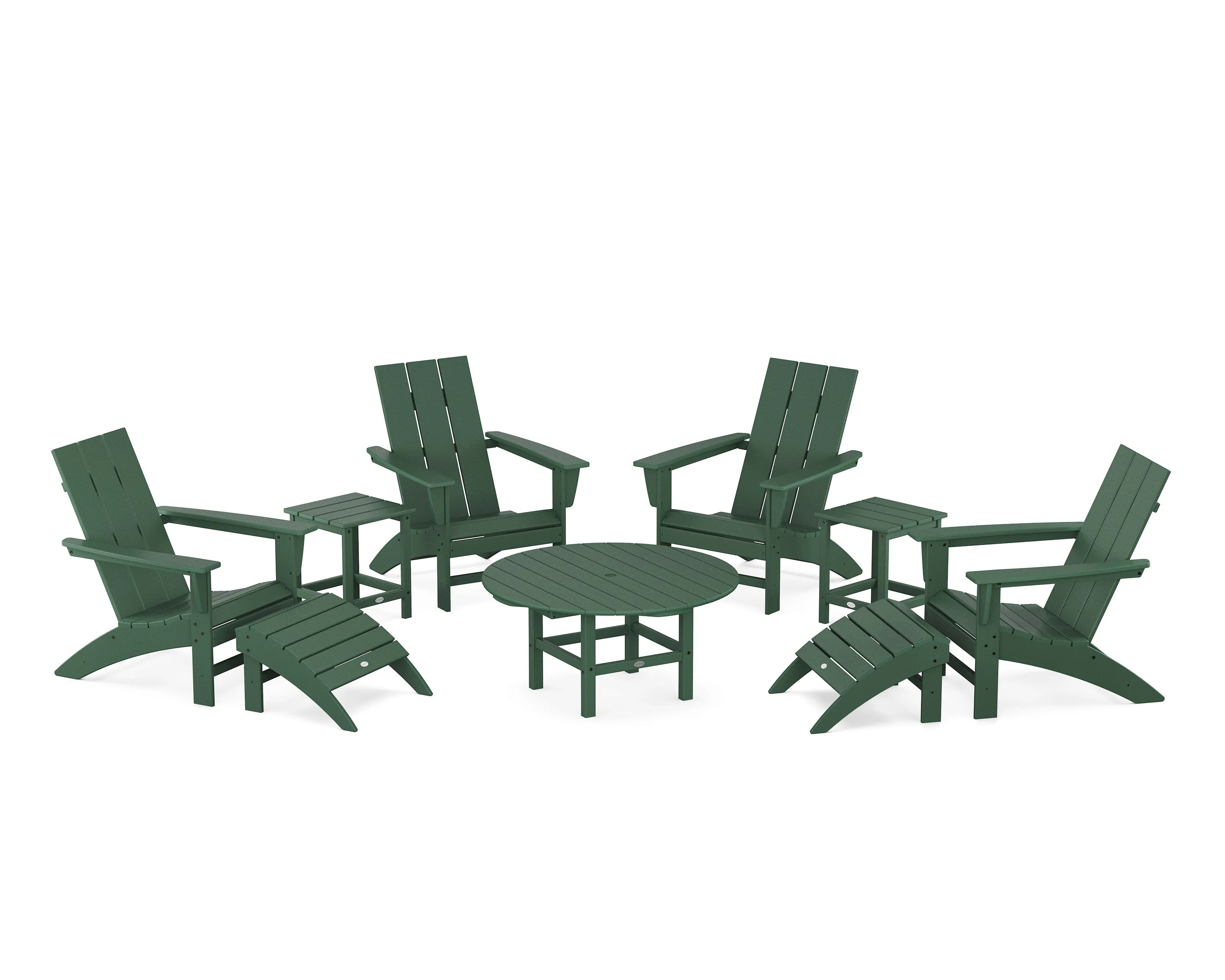 Modern Adirondack Chair 9-Piece Conversation Set