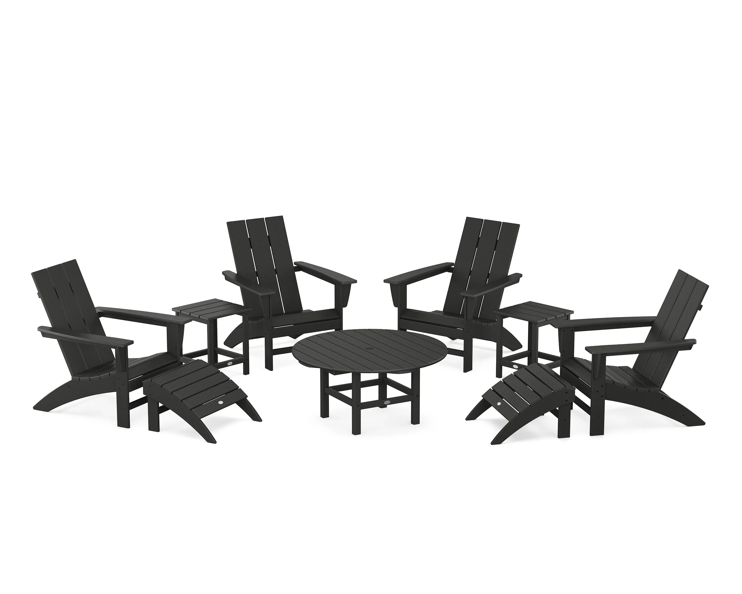 Modern Adirondack Chair 9-Piece Conversation Set